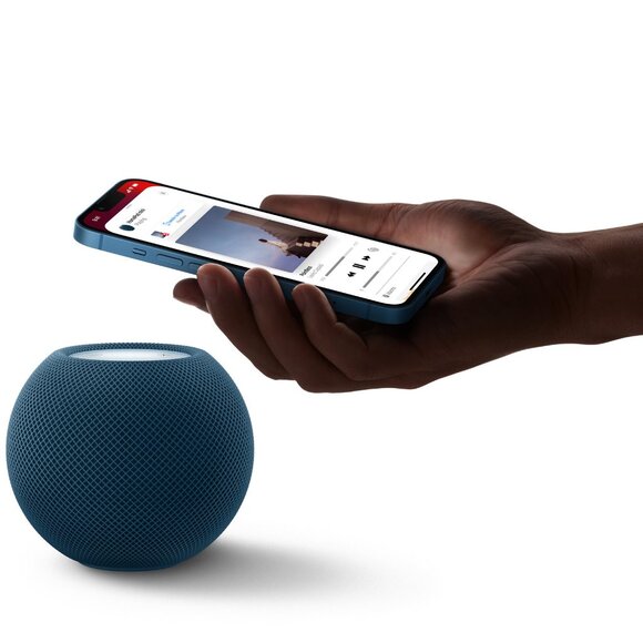 Apple Homepod Mini Blue Wi-Fi Bluetooth Siri Best Smart Speaker W/ Vibrant Sound - Picture 2 of 6